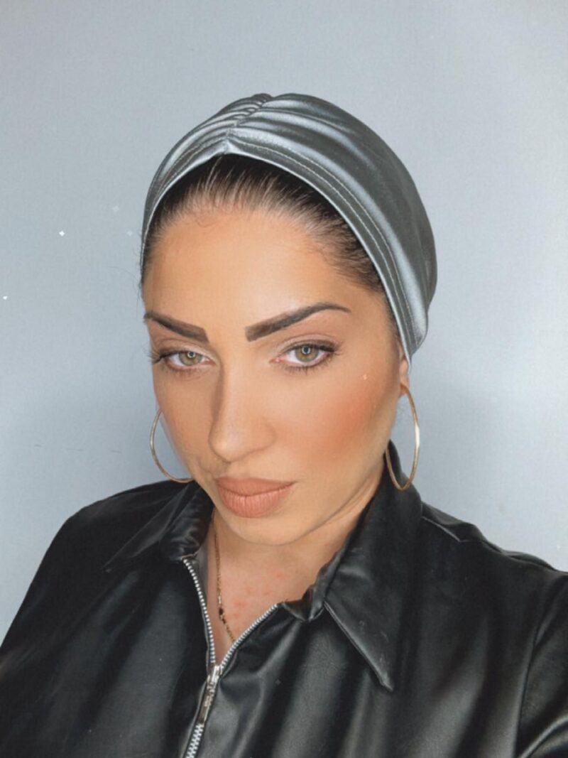טורבן ארמני אפור כסוף