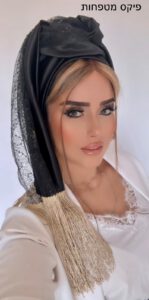 מטפחת לונג מהודרת דגם אפרודיטה שחור