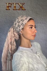 מטפחת לונג דגם גוצ'י |אפרסק