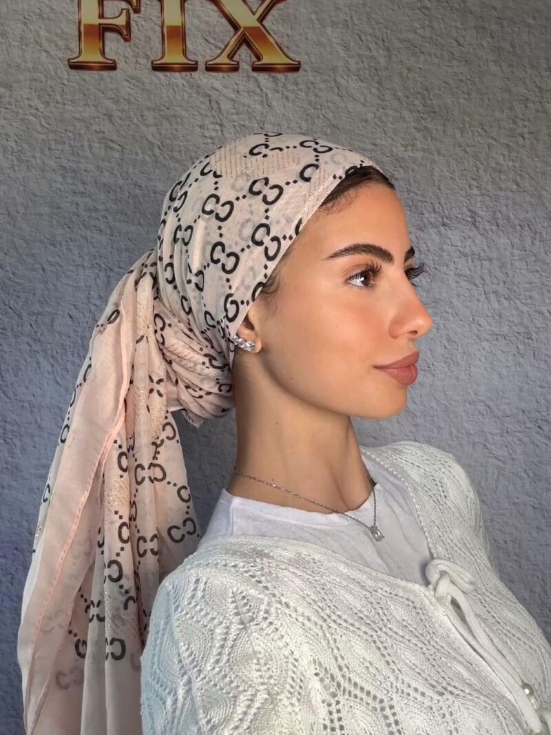 מטפחת לונג דגם גוצ'י |אפרסק