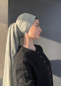 מטפחת לונג מותגים דגם -לואיזה זית