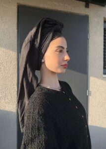 מטפחת לונג מותגים דגם -לואיזה שחור