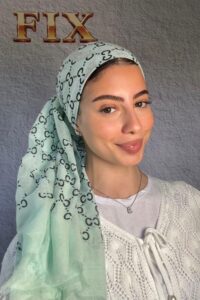 מטפחת לונג דגם גוצ'י |מנטה